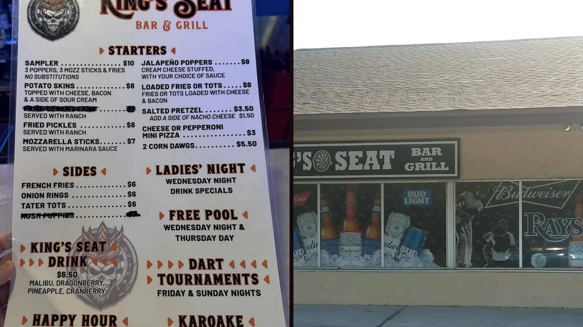 Comfort food plates served in a relaxed grill.