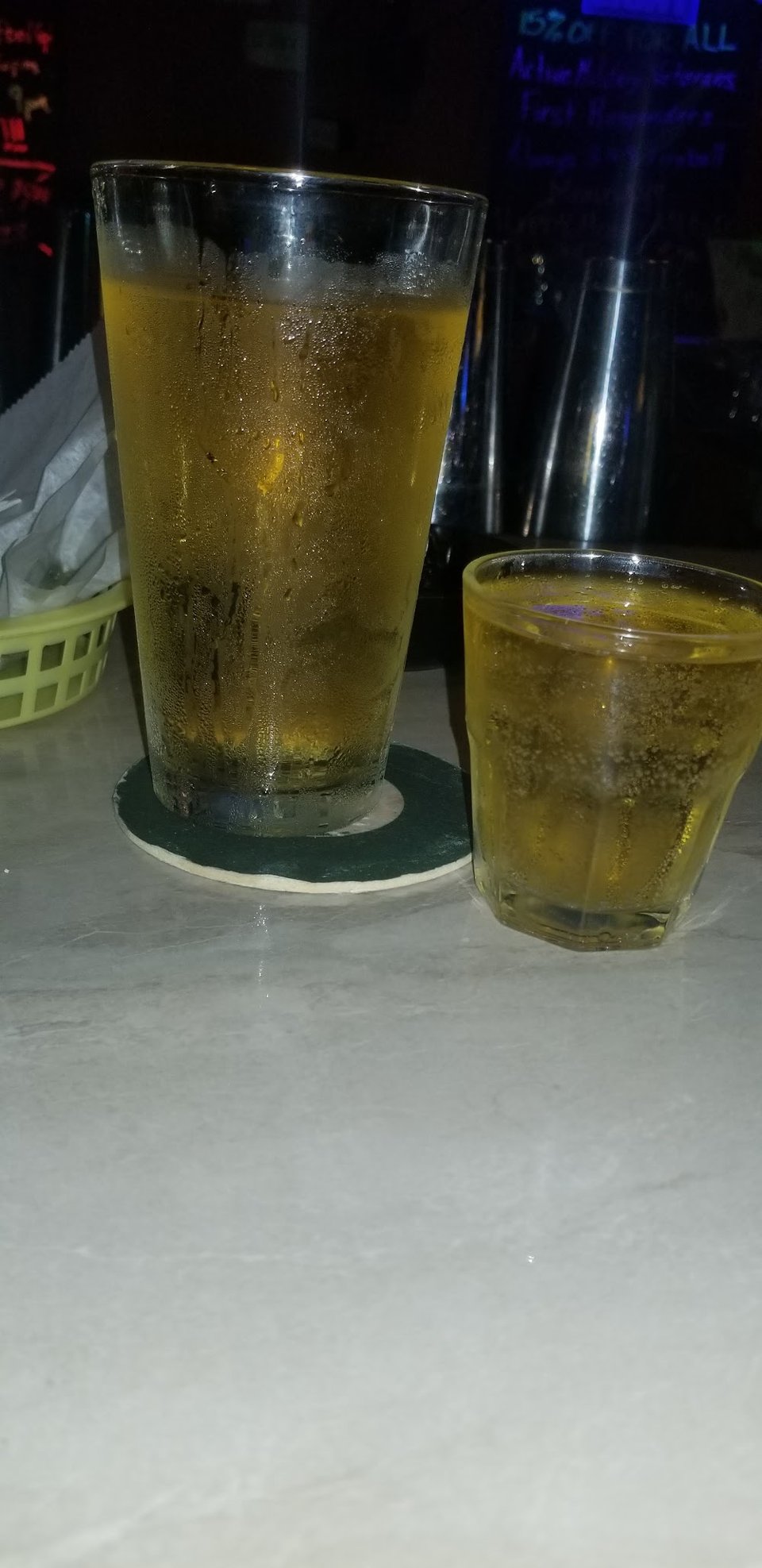 Bud Light and Green Tea